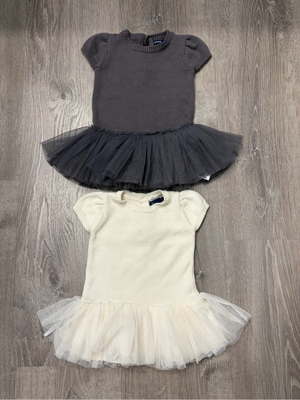 Lot of 2 Baby Gap Girl's Sweater Dress with Tulle Skirt- Size 3-6 Months- Used